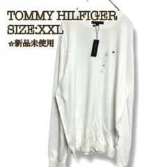【新品】トミーヒルフィガー ハイゲージコットンニット クルーネック XXL 白のサムネイル