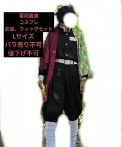 鬼滅の刃 冨岡義勇 コスプレ 衣装 ウィッグセット
