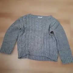 CORN HOUSE ケーブル編みセーター 100cm グレー