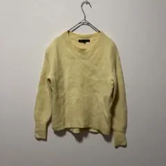 23区 カシミヤ混 イエローニット セーター Lサイズ