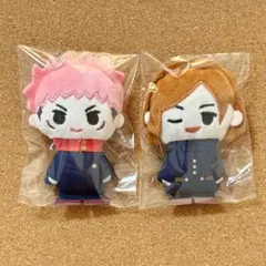 呪術廻戦 虎杖悠仁、釘崎野薔薇 ぬいぐるみバッジ