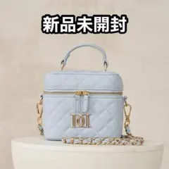 Darich ダーリッチ キルティングスクエアミニバッグ SAX ゴールドパーツ