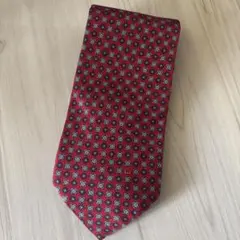 LANCEL 幾何学模様 赤 ネクタイ　ランセルのサムネイル
