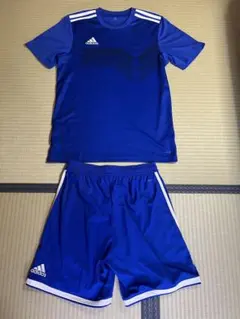 【美品】adidas サッカーウェア 青　M