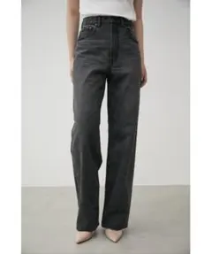 【美品】AZUL BY MOUSSY ハイウエストデニムワイドⅣ S