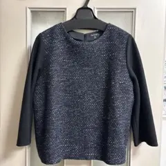 INDIVI ❤️ ネイビー 長袖トップス 大きいサイズ