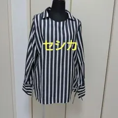 美品セシカ 長袖 ストライプシャツ 袖リボン付きのサムネイル