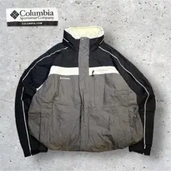 Columbia ナイロンジャケット ブラック グレー ホワイト ドローコード