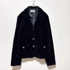 【アーヴェーヴェ】ジャケット　ブラック　黒　サイズ38　シンプルのサムネイル