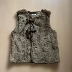 FREAK'S STORE ファー ベスト Fサイズ ブラウン