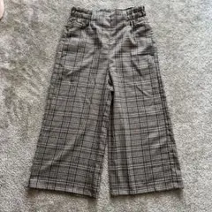 GU チェック柄 ロングパンツ ウエストゴム 140cmのサムネイル