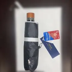 新品タグ付　ポロラルフローレン　黒　ホースマーク　一級遮光　晴雨兼用折り畳み傘のサムネイル