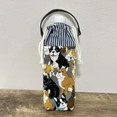 ハンドメイド　かわいいワンちゃん柄のペットボトルカバー　保温保冷