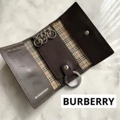 BURBERRYキーケース ブラウン4連 キーケース キーリング付