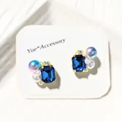 S-128　ハンドメイド☆ビジューピアス／イヤリング