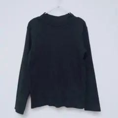 美品　ボトルネックカットソー　黒　ブラック　130