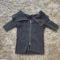 半袖ニット ネイビー Mサイズ