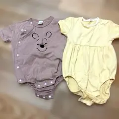 プーさんロンパース 70cm カバーオール　セット