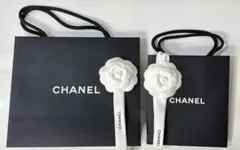 CHANEL シャネル　紙袋　ショッパー　カメリア　ロゴリボン