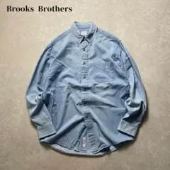 Brooks Brothers ボタンダウンシャンブレーシャツ長袖ライトブルー