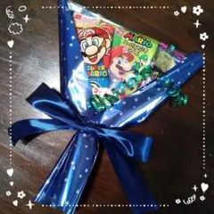お菓子ブーケ　マリオ　卒業式　卒園式　卒団