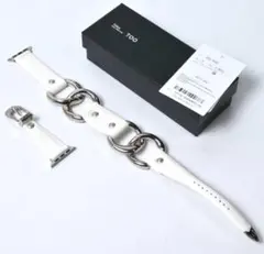 未使用 TOGA TOO トーガ 牛革 リングチェーン ウォッチベルト 41 白