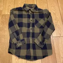 ZARA カーキチェックシャツ　size7  122CM