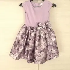 ほぼ新品H&M ドレス120cm パープル　フローラルプリント　発表会結婚式