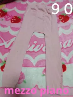１３５　メゾピアノ　スパッツ　タイツ　９０　ピンク　可愛い　ハート