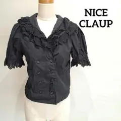 NICE CLAUP ♡ナイスクラップ　ブラウス　シャツ　レース　黒　ブラック