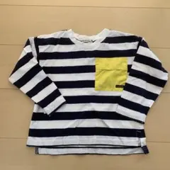 branshes ネイビーとホワイトストライプ 長袖カットソー