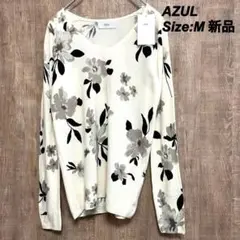 AZUL BY MOUSSY アズール【新品】花柄 長袖ニット Mサイズ