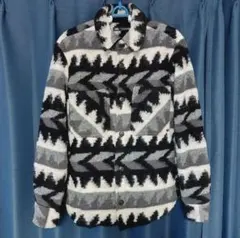 ZARA　ザラ　総柄ニットシャツジャケット