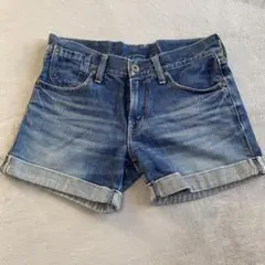 デニムブルー ショートパンツ