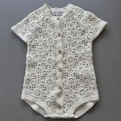 ZARA アイボリー レース編みロンパース 6-9m 74cm