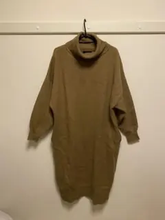 JEANASIS 長袖　ロングニット　ワンピース　ブラウン