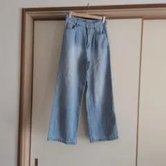 Lovetoxic キッズ デニム ワイドパンツ ライトブルー　М（150）のサムネイル