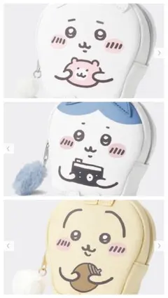 ちいかわ GU ポーチ 3点セット　ちいかわ　ハチワレ　うさぎ