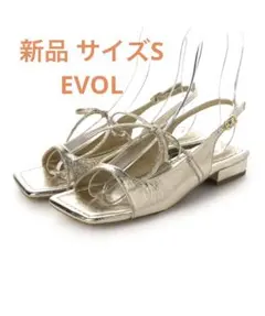 新品 EVOL スクエアリボンサンダル Sサイズ イーボル 22.5のサムネイル