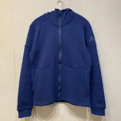 アディダス（adidas）　ニット フルジップ パーカー　ネイビー　サイズM