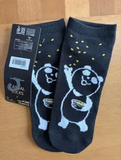 【新品未使用】AEONブラックパンダ　くつした　ソックス
