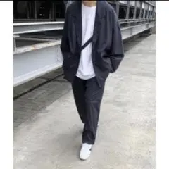 ダークグレー オーバーサイズ テーラードジャケット