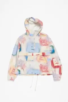 logo patch cotton hooded jacket