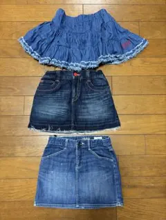 デニムスカートセット EDWIN レピピアルマリオ　GapKids 150