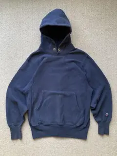 M USA 90s 刺繍タグ リバースウィーブ チャンピオン パーカー ネイビー