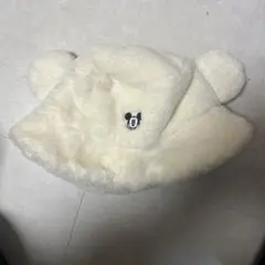 ミッキーマウス 耳付きファー帽子 アイボリー