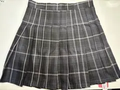 グレー チェック柄 ミニ丈 プリーツスカート