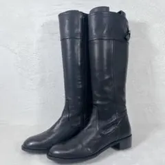 訳アリ アルテミス ダイアナ ロングブーツ クロスベルト 黒 24.5