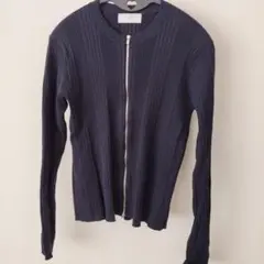 未使用　SLOBE IENA ネイビー リブ編み長袖セーター