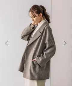 GLOBAL WORK 軽やかストレッチ襟2WAYコート